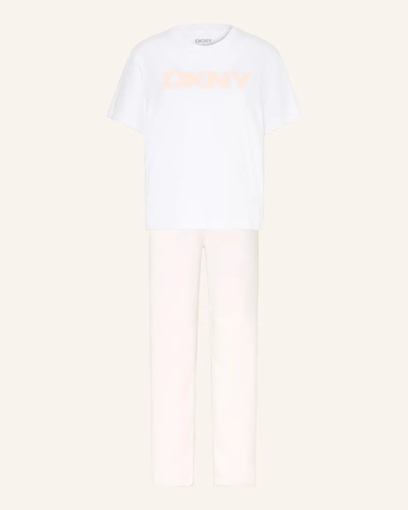 DKNY Schlafanzug Make Your Mark Mit Schmucksteinen rosa Hellrosa