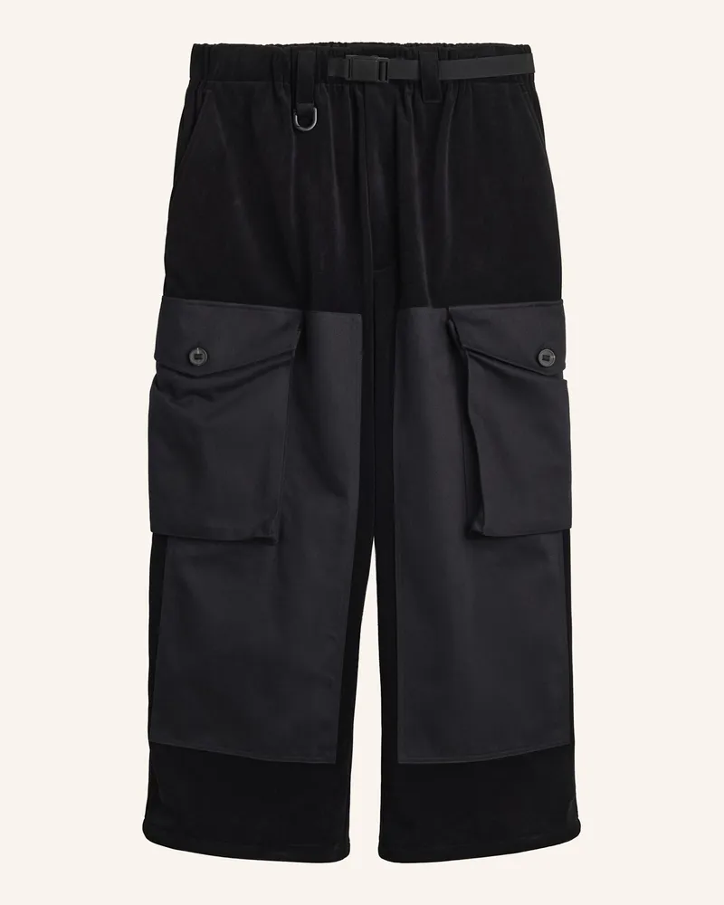 Y-3 Y-3 Utility-Hose, Samtcord schwarz Schwarz