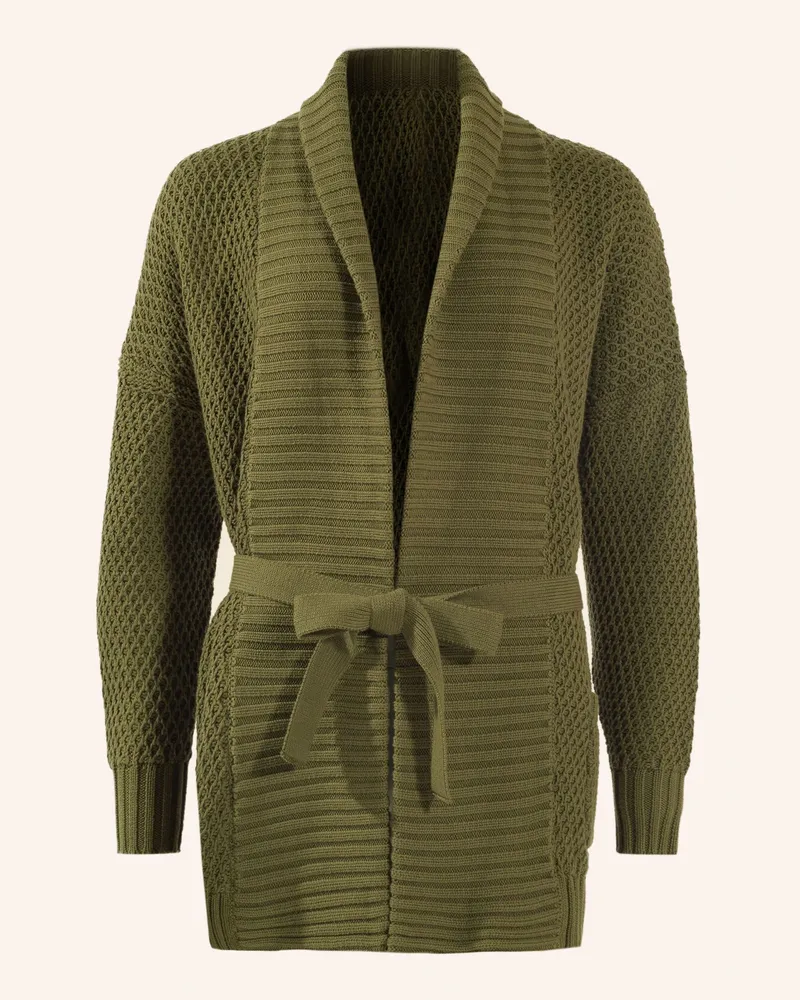 ADLYSH Strickcardigan Mit Gürtel gruen Grün