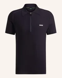 HUGO BOSS Strick-Poloshirt ZAYNO Blau