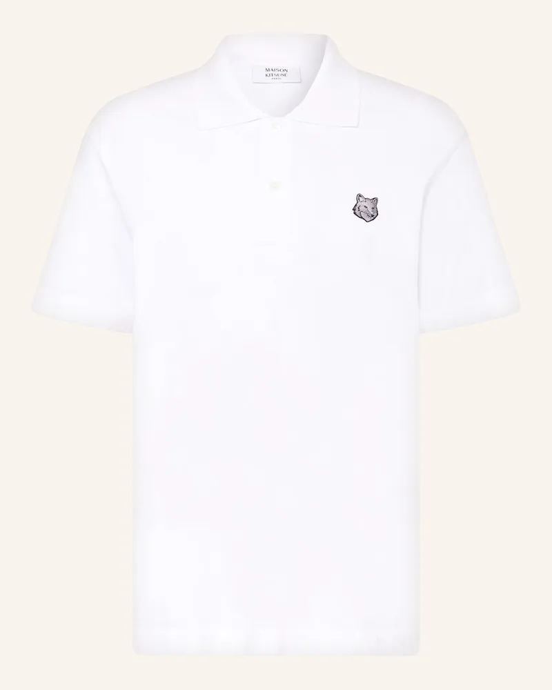 Kitsuné Piqué-Poloshirt Weiss