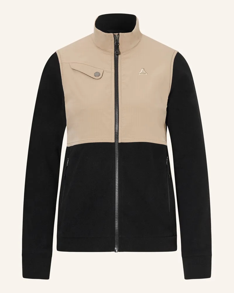 Schöffel Fleecejacke Maghera Im Materialmix schwarz Schwarz
