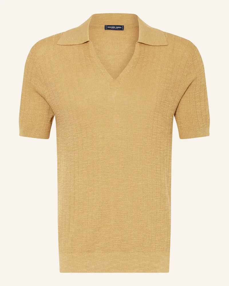 Frescobol Carioca Strick-Poloshirt JOAQUIM Camel