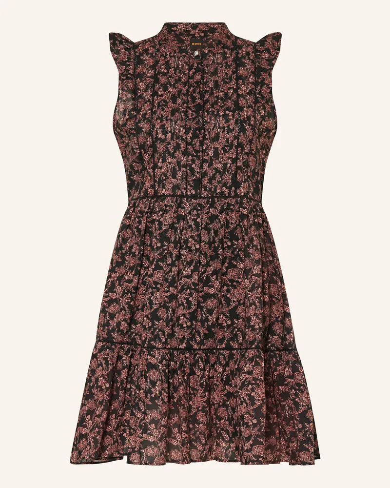 HUGO BOSS Kleid DANTIANA mit Rüschen Dunkelblau