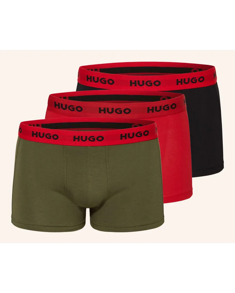 HUGO BOSS 3er-Pack Boxershorts Gruen