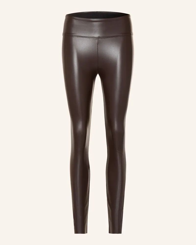Wolford Leggings Edie In Lederoptik braun 