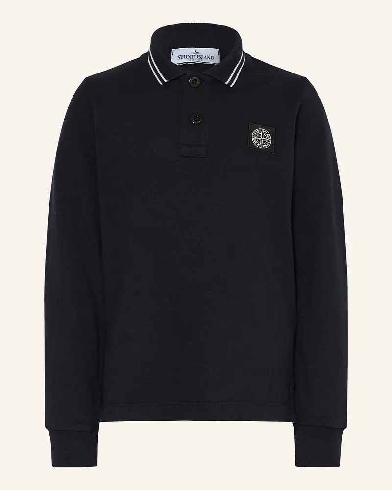 Stone Island Piqué-Poloshirt Dunkelblau