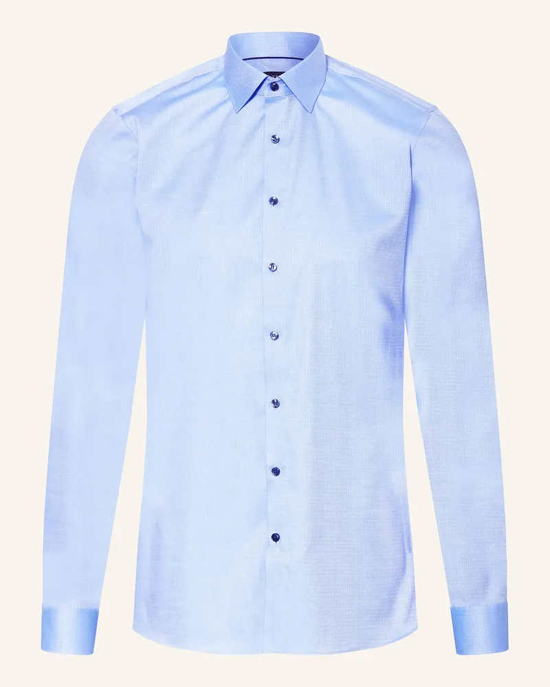 Olymp Hemd No. Six Super Slim Mit Extralangem Arm blau Hellblau