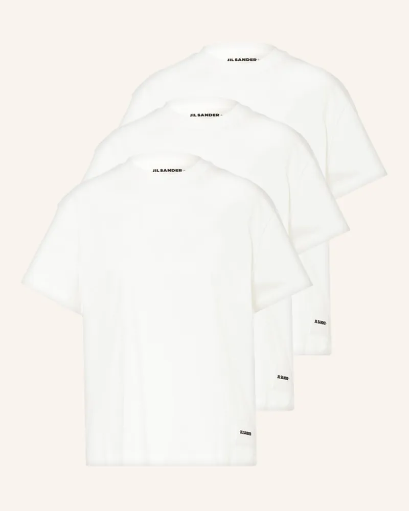 Jil Sander 3er-Pack T-Shirts Weiss