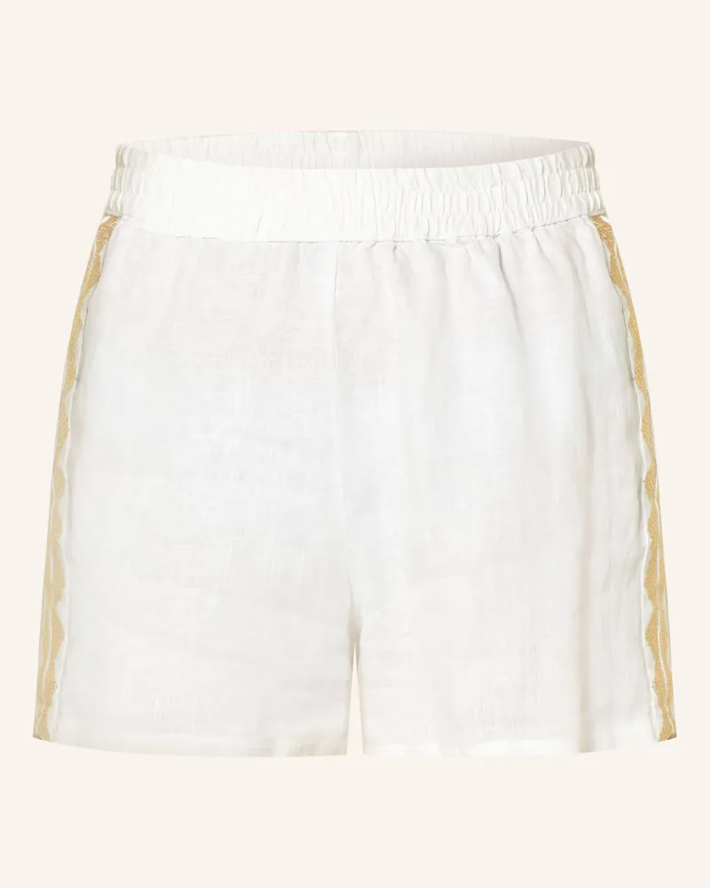 Greek Archaic Kori Leinenshorts weiss Weiss