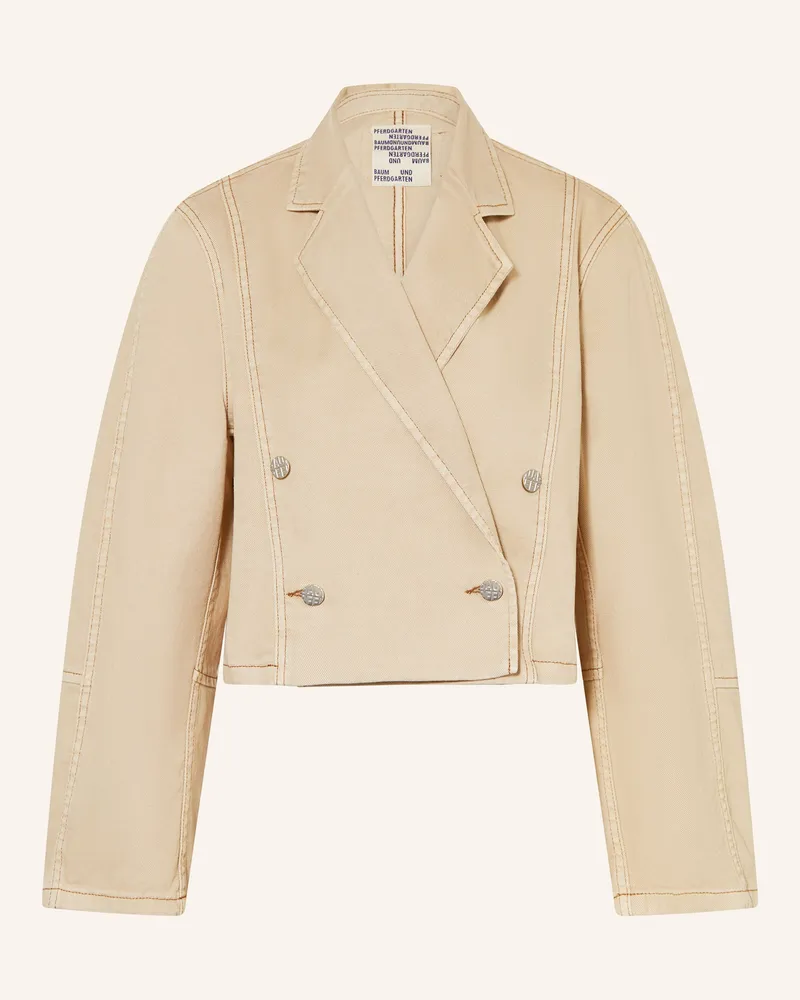 Baum und Pferdgarten Cropped-Jeansjacke BIANKA Beige
