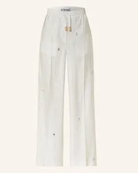 Loewe Marlenehose aus Seide Weiss