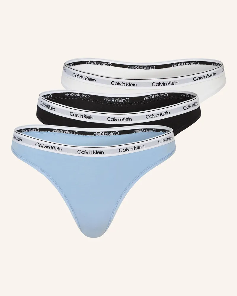 Calvin Klein 3er-Pack Strings MODERN LOGO Schwarz