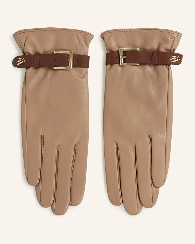 Karl Lagerfeld Handschuhe Braun