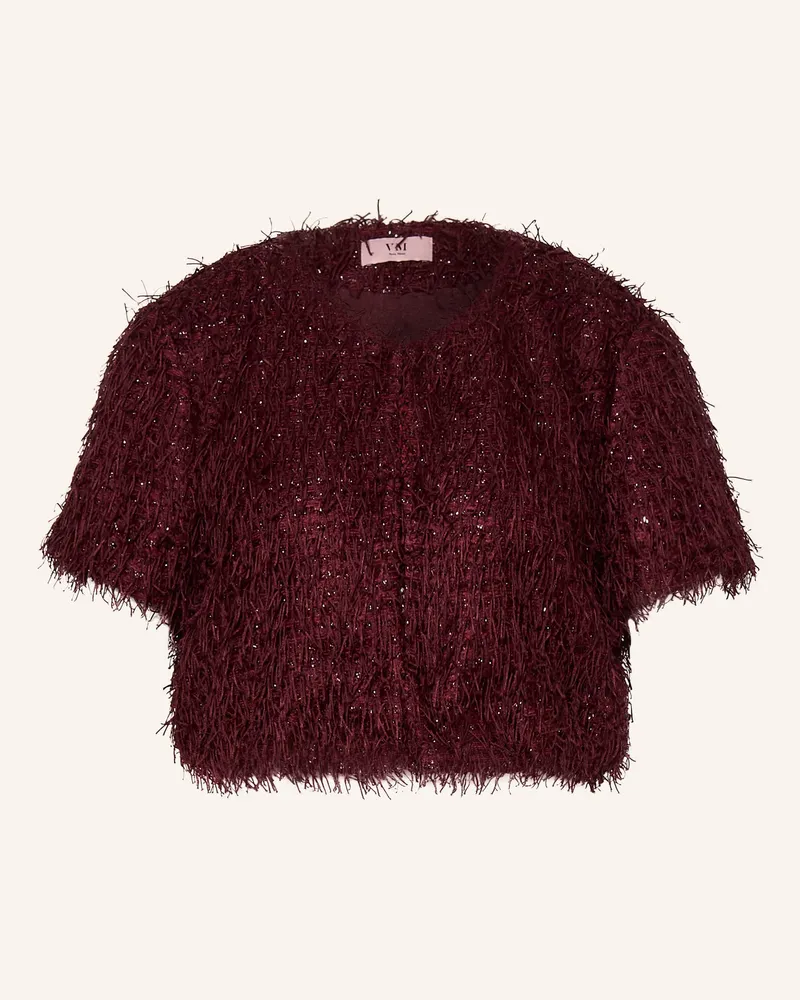 Vera Mont Bolero Mit Glitzergarn rot Dunkelrot