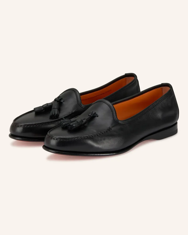 Santoni Slipper ANDREA Schwarz