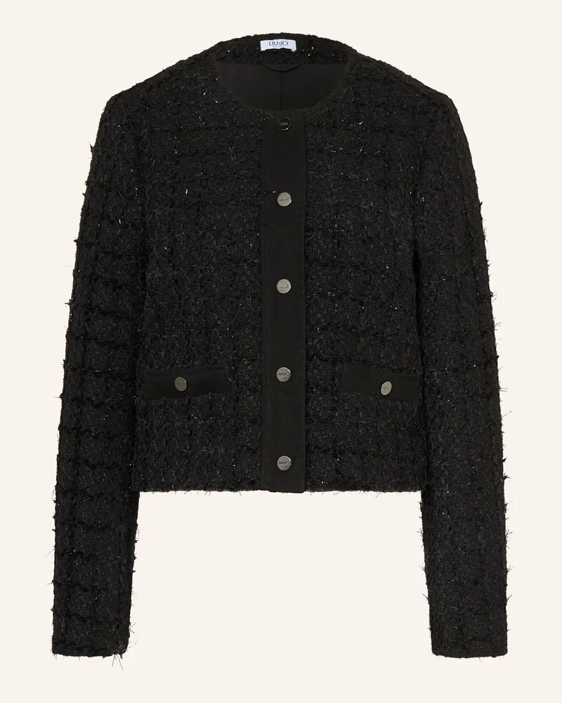 Liu Jo Tweed-Jacke Mit Glitzergarn schwarz Schwarz
