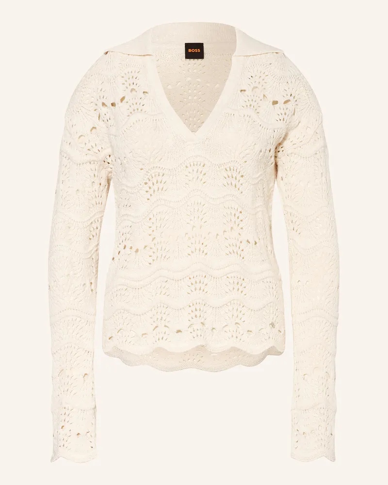 HUGO BOSS Pullover FYDER Creme
