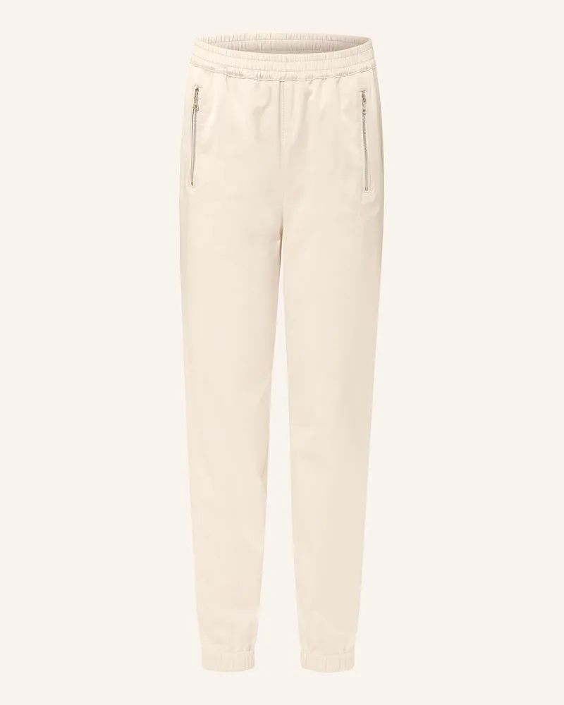 MARC AUREL Satinhose im Jogging-Stil Taupe
