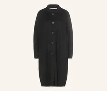 Oversized-Wollmantel Effie schwarz