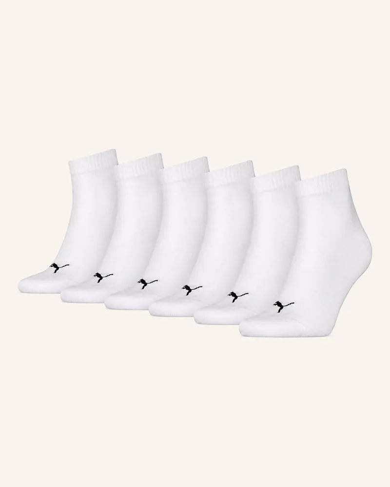Puma Socken Quarter 6-Pack weiss Weiss