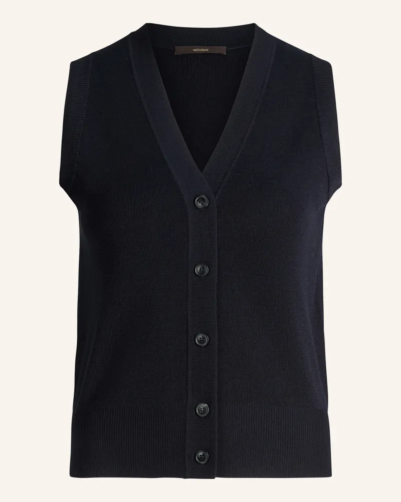 windsor. Strickweste blau Dunkelblau