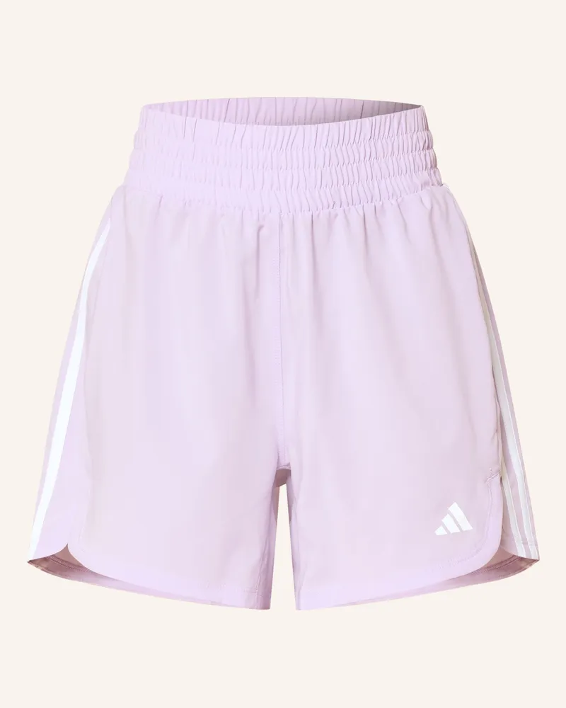 adidas Trainingsshorts PACER TRAINING 3-STRIPES WOVEN HIGH RISE Hellrosa