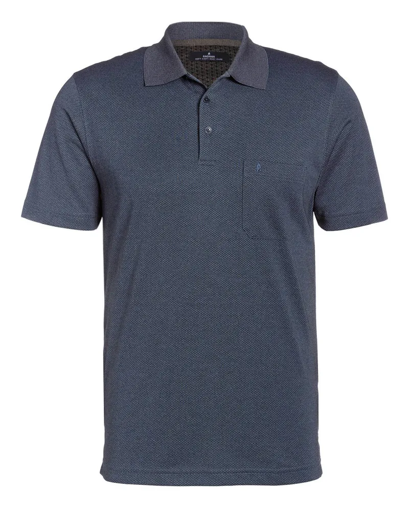 Ragman Piqué-Poloshirt Dunkelblau