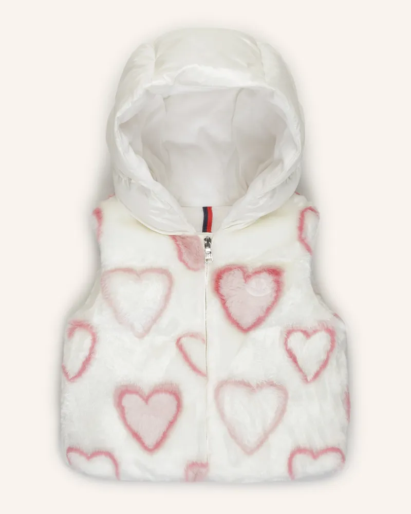 Moncler Kunstfell-Weste ADOLIS Ecru