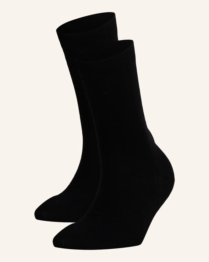 Falke 2er-Pack Socken Softmerino schwarz Schwarz