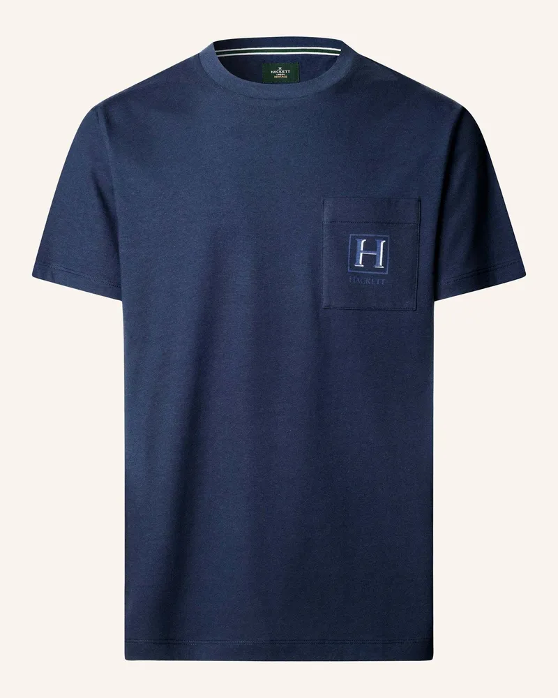 Hackett T-Shirt Heritage H Pocket Tee blau Blau
