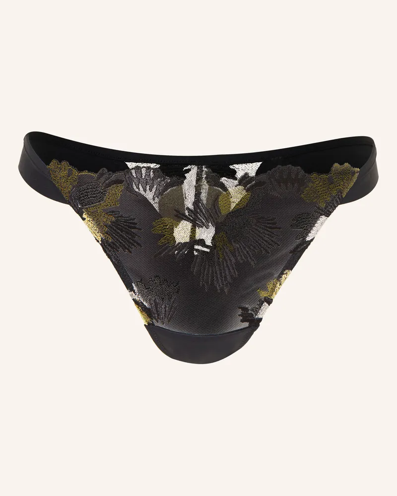 HUGO BOSS String Dahlia Mit Glitzergarn schwarz Schwarz
