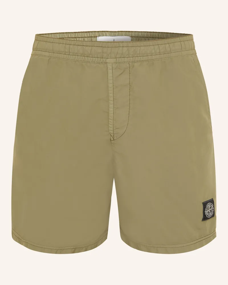 Stone Island Badeshorts Oliv