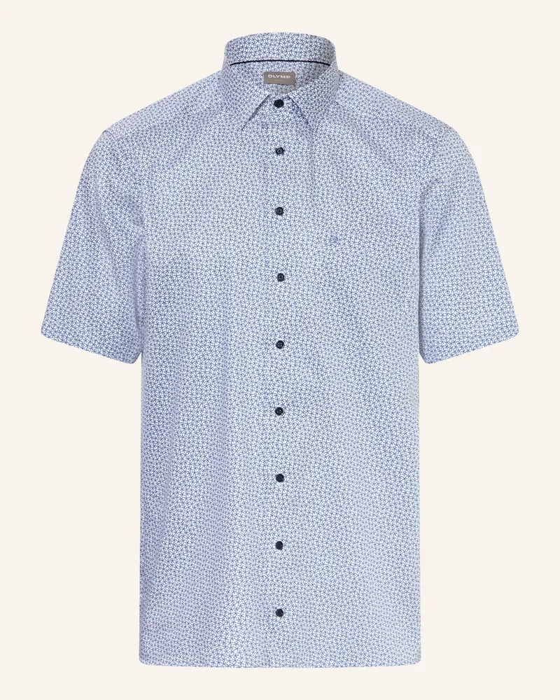 Olymp Kurzarm-Hemd Luxor Comfort Fit blau Blau