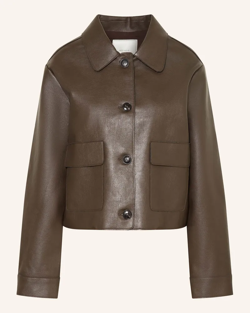Neo Noir Jacke ROMANA in Lederoptik Braun
