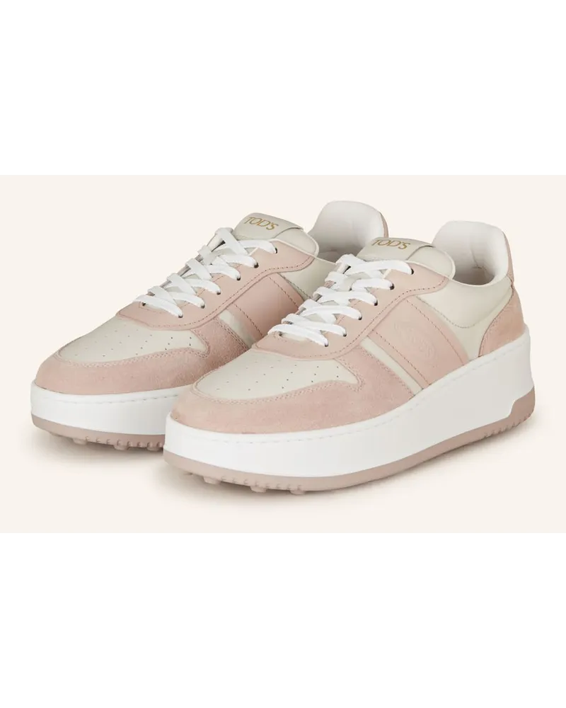 TOD'S Sneaker CASSETTA - HELLGRAU/ ROSÉ Rosa