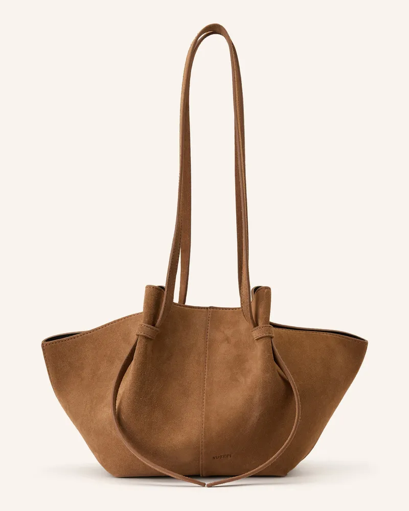YUZEFI Schultertasche Mochi braun Cognac