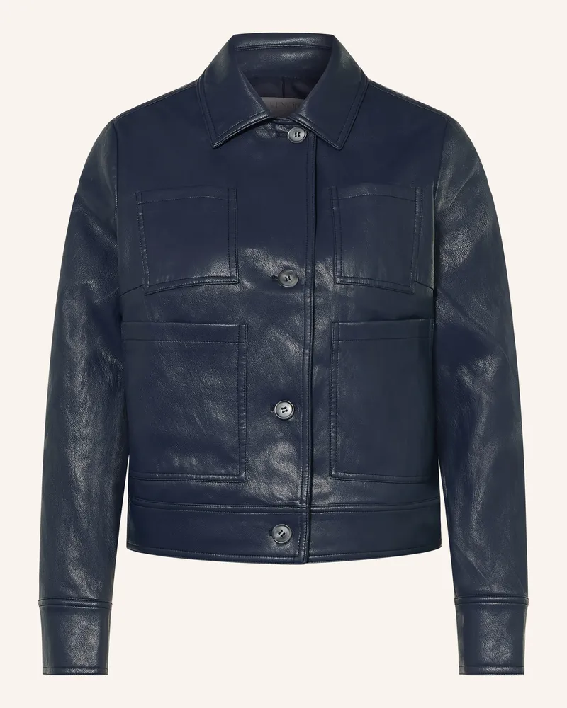 CATNOIR Kastenjacke In Lederoptik blau Dunkelblau