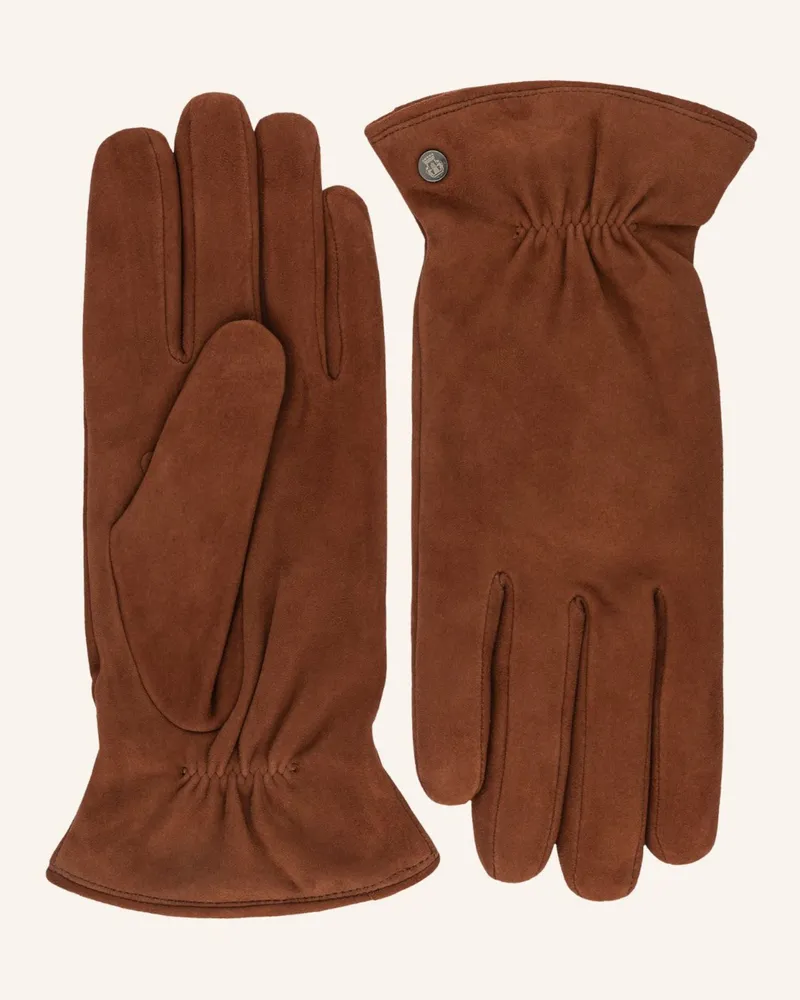 Roeckl Lederhandschuhe STRASSBURG MIT WOLL-FUTTER Cognac