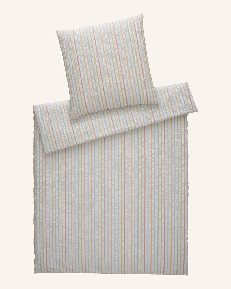 elegante Bettwäsche Paula beige Weiss