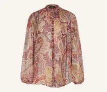 Seidenbluse mit Plissees