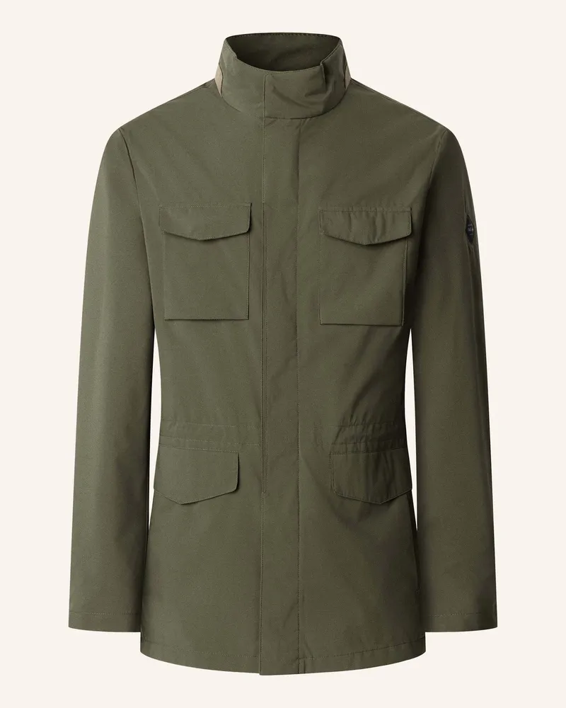 Hackett Trench Mantel Tech Velo Jkt gruen Grün