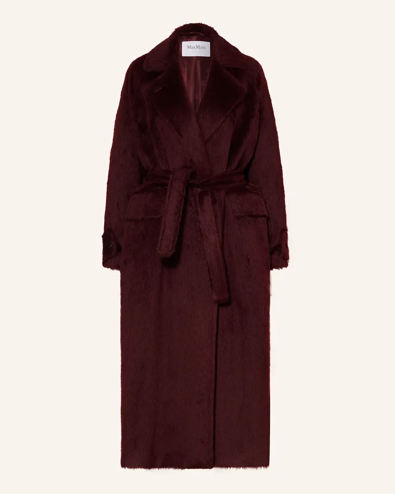 Max Mara Alpaka-Mantel ALBATA Dunkelrot
