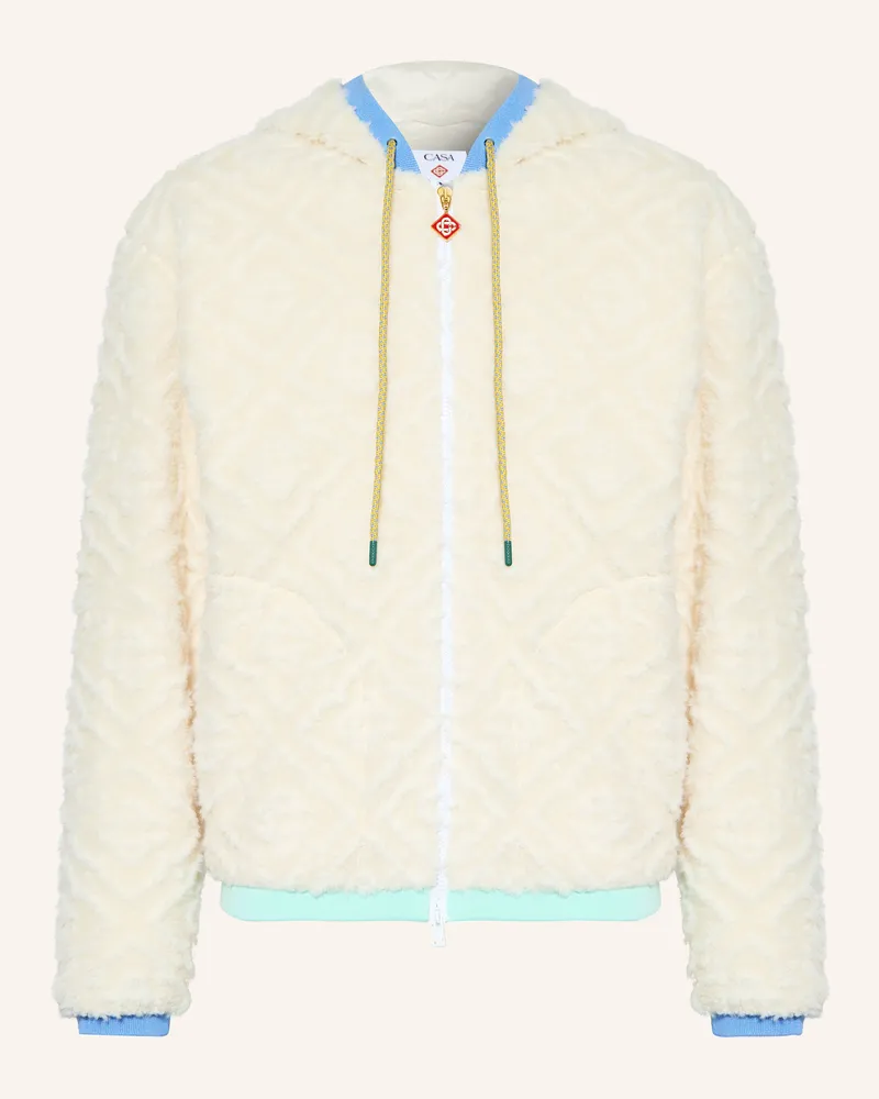 Casablanca Paris Teddyfell-Jacke Ecru