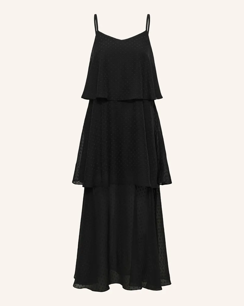 Kaffe Maxikleid Kareema Mit Volants schwarz Schwarz