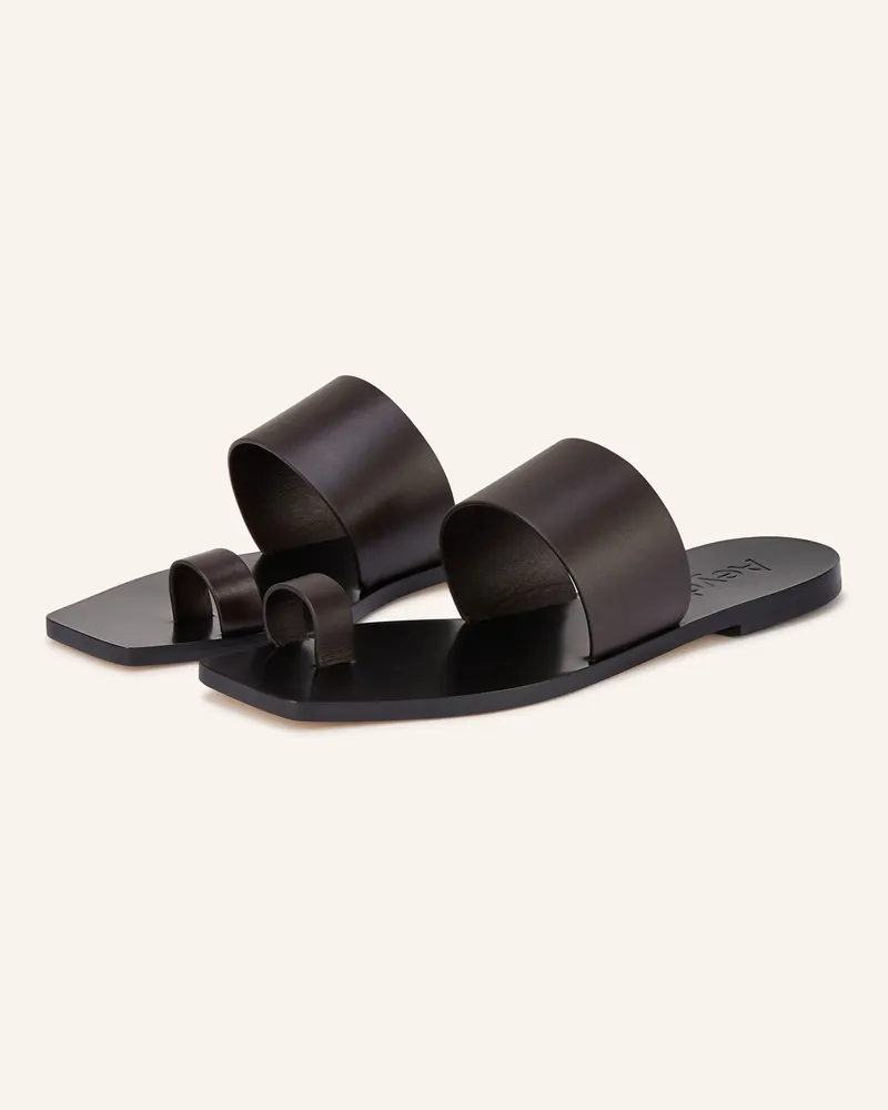 aeyde Zehentrenner Sibel braun Schwarz