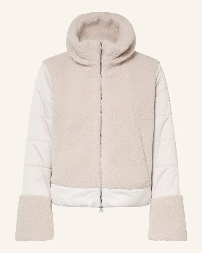 Sportalm Teddyfell-Jacke Lazuare Im Materialmix beige Hellgrau