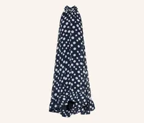Abendkleid Mit Rüschen blau