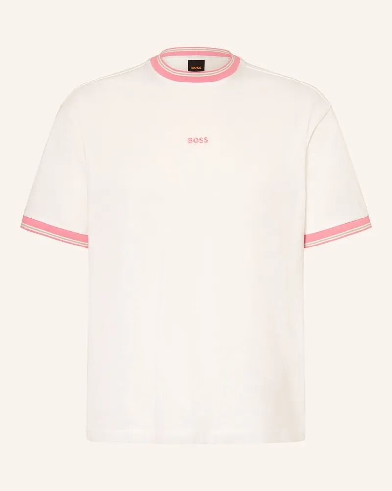 HUGO BOSS T-Shirt Blocks weiss Creme
