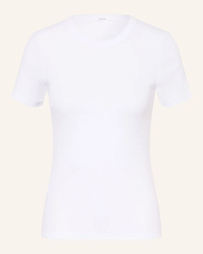 OPUS T-Shirt Samuna Scallop weiss Weiss